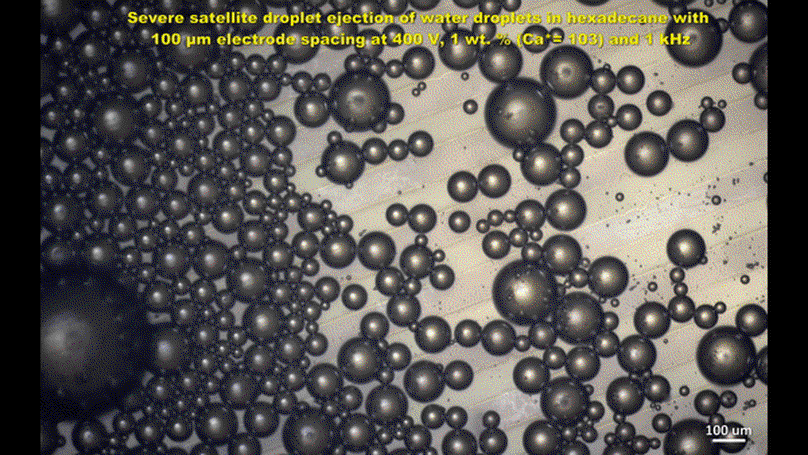 Severe satellite droplet ejection